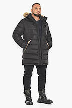 Чорна куртка чоловіча з вітрозахисним клапаном модель 49718 52 (XL), фото 3