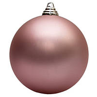 Ялинкова куля, D12 см, матовий, рожевий, пластик (891084)