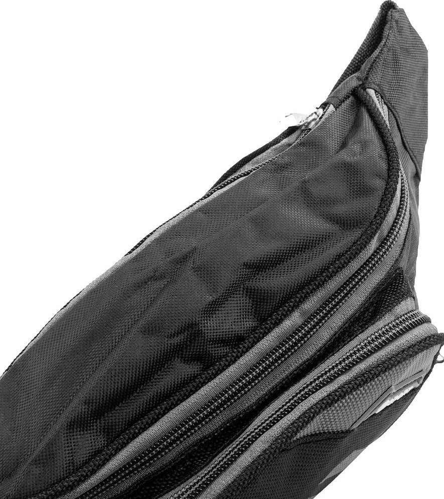 Мужская поясная сумка Valiria Fashion черный с серым - фото 4 - id-p1511104488