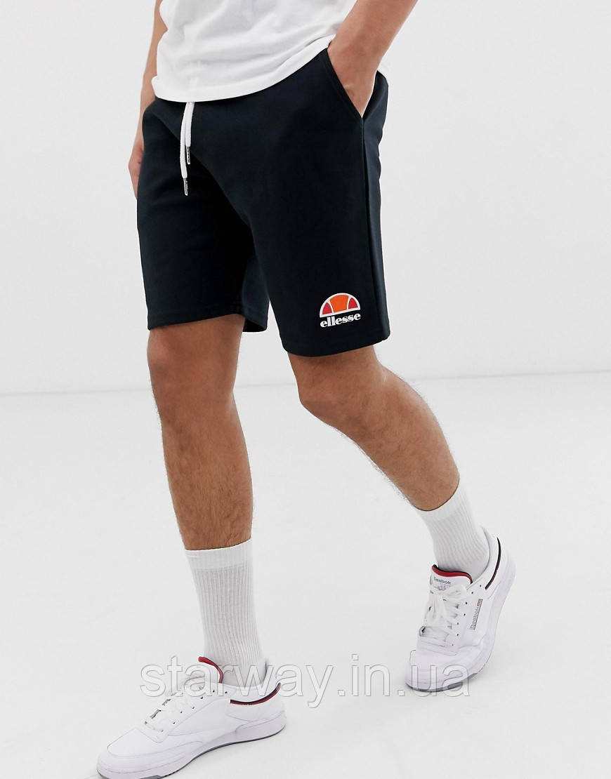 Чорні трикотажні шорти ellesse small logo
