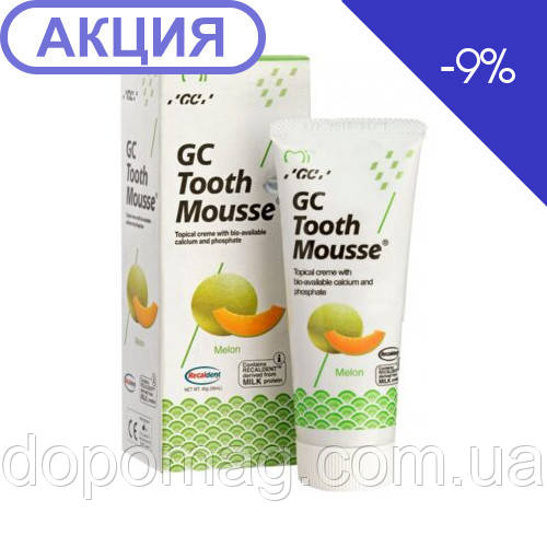 Тус Мус (TOOTH MOUSSE) гель для ремінералізації та зміцнення зубів GC, зі смаком дині, 1 тюбик 35 мл