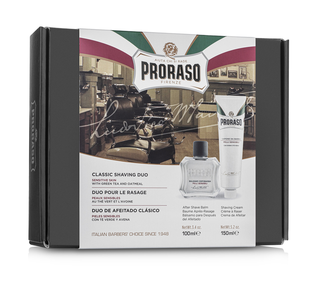 Набір для гоління подарунковий Proraso Classic Shaving Duo White Line Cream and Balm