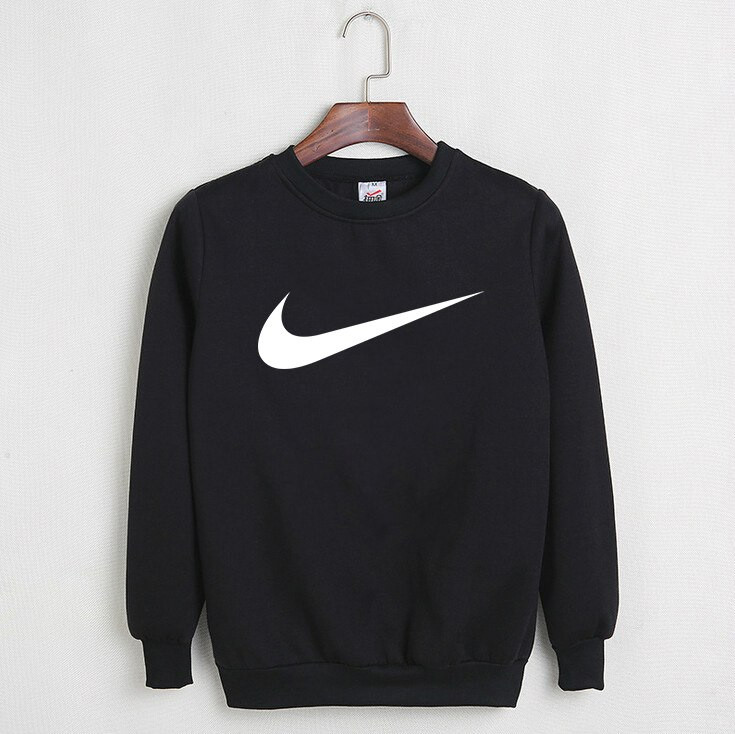 Толстовка чоловіча зимова Nike чорна тепла з начосом світшот кофта Найк на флісі