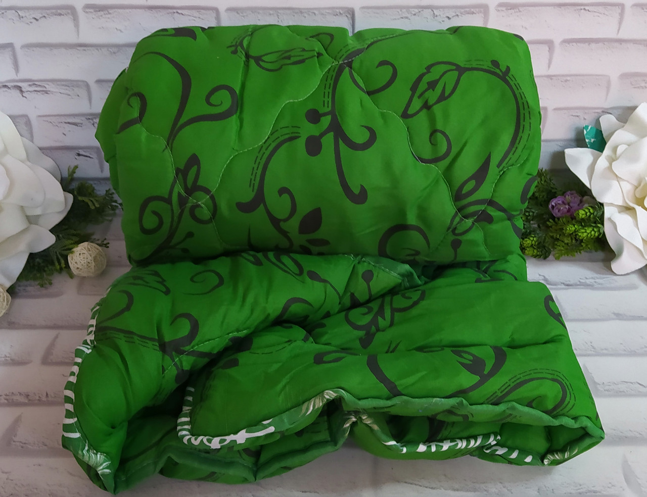 Ковдра євро розмір 200х210 см тканина полікоттон наповнювач штучна овчина О-1026-1, фото 1