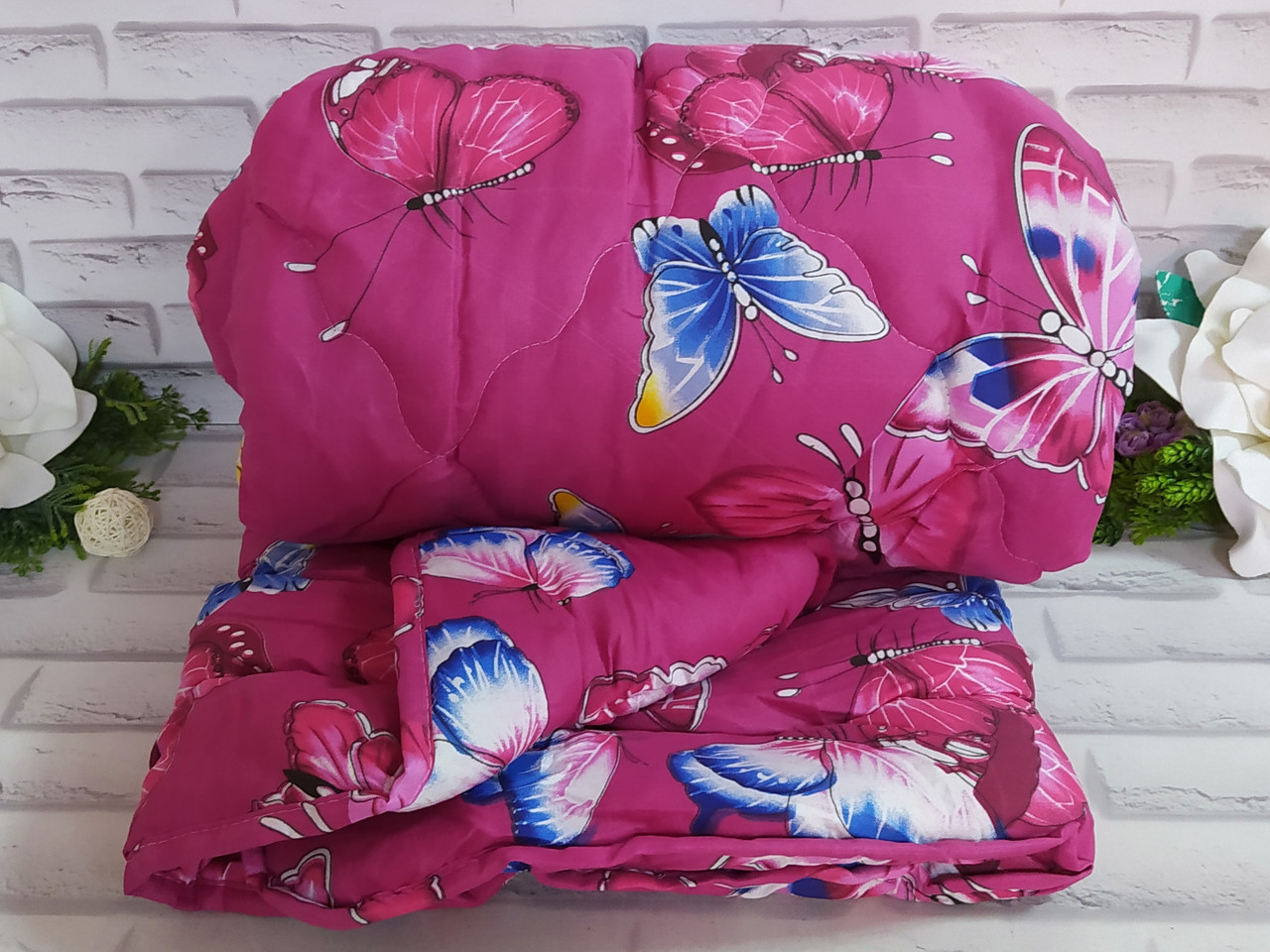 Ковдра євро розмір 200х210 см тканина полікоттон наповнювач подвійний силікон 100% О-1027