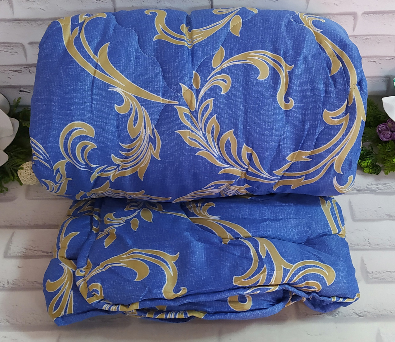 Ковдра євро розмір 200х210 см тканина полікотон наповнювач штучна овчина О-1028-1, фото 1