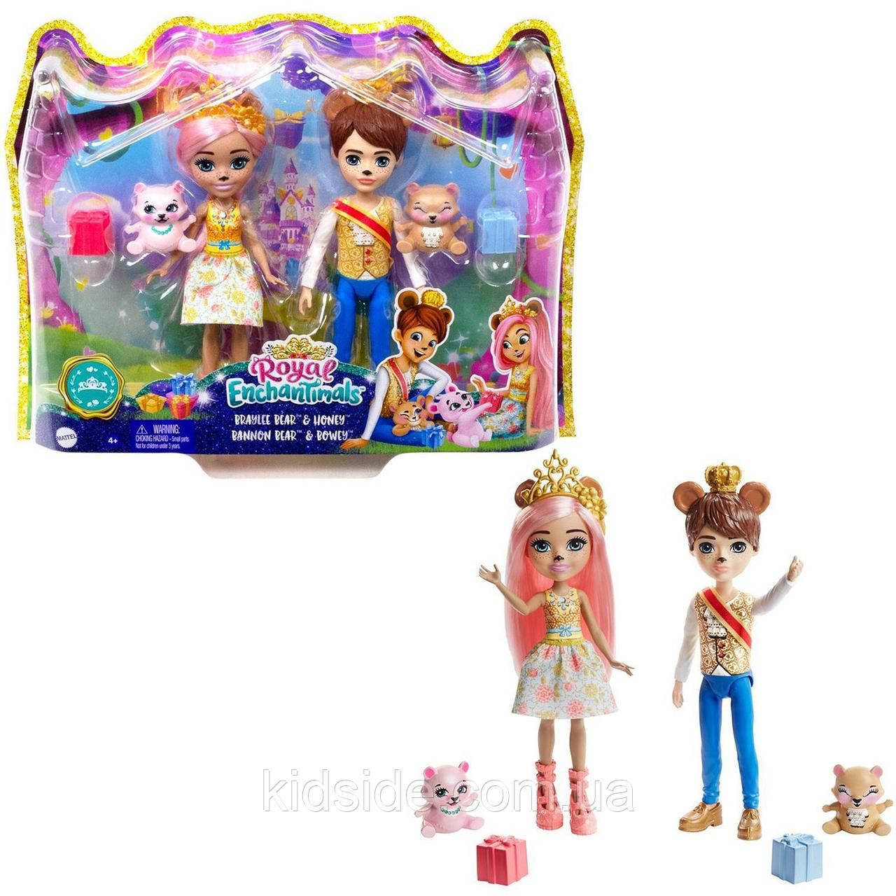Enchantimals GYJ07 Набір Брейлі Міша і Бэннон Міша з вихованцями