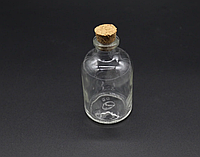 Стеклянная бутылочка баночка с пробкой 73 * 42 мм - 60 мл