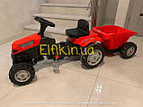 Трактор педальний з причепом Pilsan 07-316-2 (червоний), фото 9