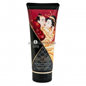 Їстівний масажний крем Shunga Kissable Massage Cream — Sparkling Strawberry Wine, 200 мл