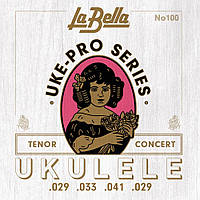 Струни для укулеле La Bella 100W Uke-Pro, Concert / Tenor, Wound 4th