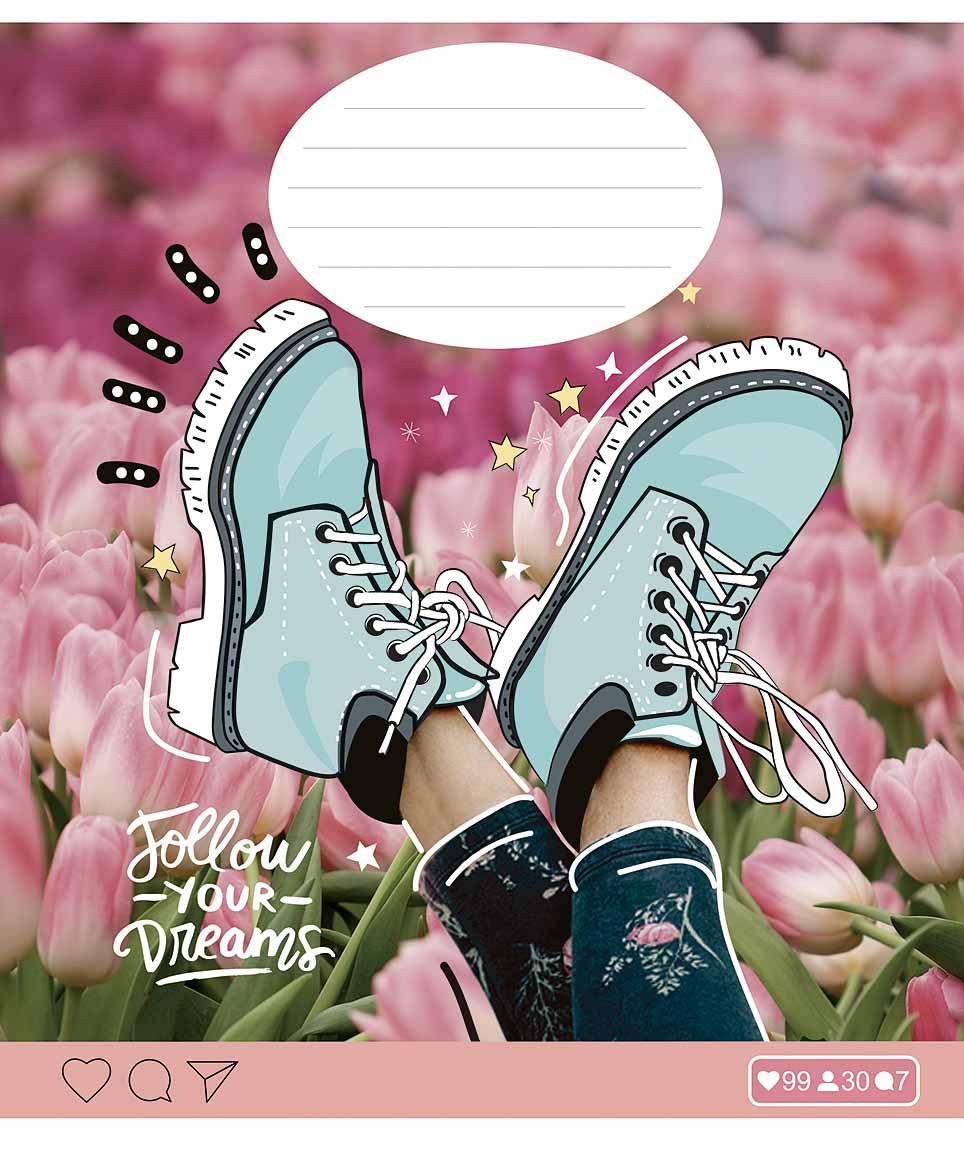 Зошит 18арк. лін. Star "Follow your dreams" глітер №018-2895L(25)(250)