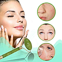 Роликовий нефритовий масажер роллер для обличчя Flawless Contou, фото 2