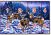 Набір для вишивання за нанесеною на канву схемою "Winter deer". AIDA 14CT printed, 53*38 см, фото 3