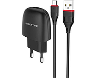 Сетевое зарядное устройство для Original Borofone BA49A Vast Power с кабелем Micro 1USB 2.1AЧерный