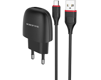 Зарядний пристрій для Original Borofone BA49A Vast Power з кабелем Micro 1USB 2.1 Білий