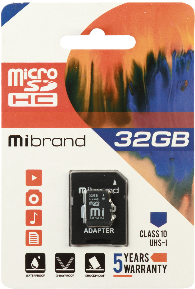Картка пам'яті Mibrand 32 GB (UHS-1) 10 Class + SD адаптер