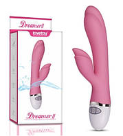 Вибратор із кліторальним стимулятором Dreamer II Rechargeable Vibrator Pink
