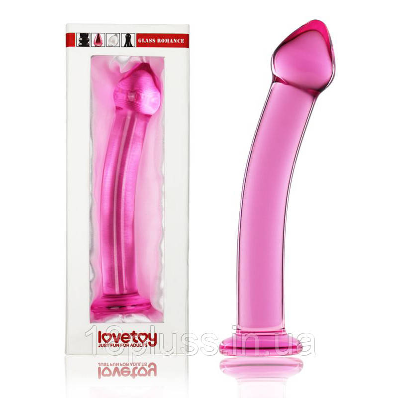Скляний фалоімітатор Glass Romance 7.5" Pink, фото 1