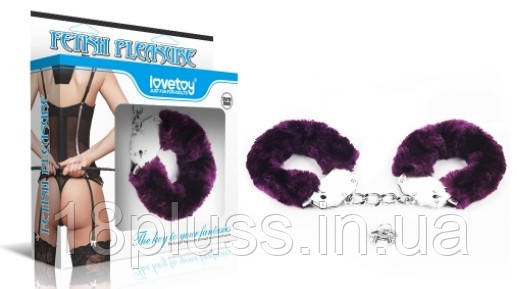 Наручники Fetish Pleasure Fluffy Handcuffs Purple, фото 1