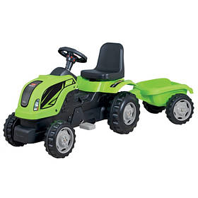 Трактор MMX 01-011 на педалях з причепом Зелений