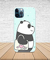 Матовый Чехол iPhone 12 Mini Панда We bare bears с принтом