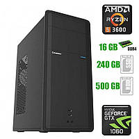 Игровой ПК Tower NEW / Core i7-3770 4 ядер 3.4GHz/ 8GB DDR3/ 120GB SSD NEW+500GB HDD/ GeForce GTX 1060 6GB