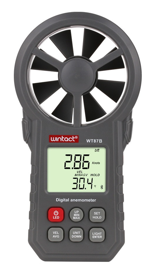 WT87C анемометр Wintact, швидкість: 0,3-30 м/с, температура, вологомір, об'ємна витрата