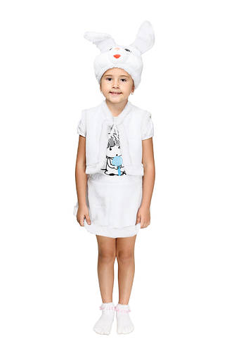 Костюм Зайчика для девочки белый Рост 104-122 см, цена 420 грн - Prom ...
