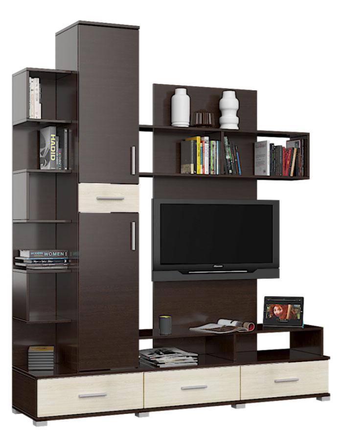 Тумба під ТВ Бриз Еверест Венге темний дуб молочний (Ev-189), фото 1