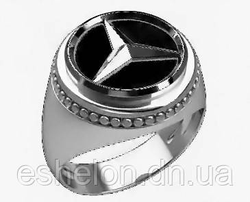 Кільце чоловіче срібне Мерседес\Mersedes