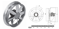 Сушильний вентилятор 600/SU/8-8/50/400L