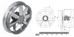 Сушильний вентилятор 700/SU/12-12/50/400