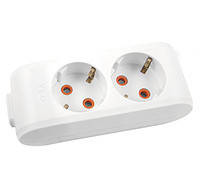 Колодка на 2 гнізда з заземленням Viko