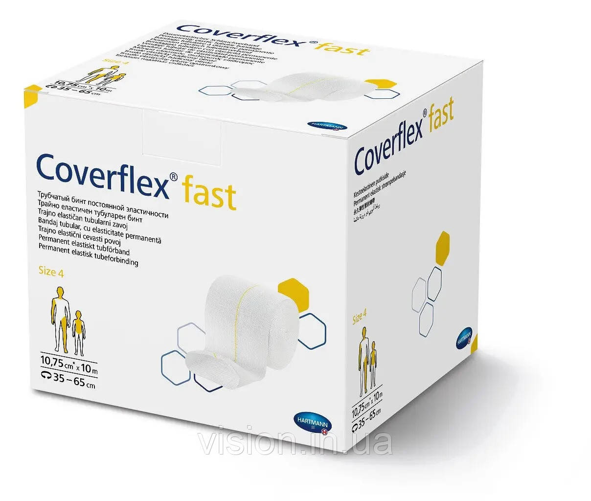 Постійно еластичний трубчастий бинт Coverflex fast Розмір 4 (10.75см х 10м) 1шт / Коверфлекс фаст, фото 1