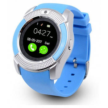 Смарт-годинник Smart Watch Tiroki V8 Blue Original Блакитний (KG-3734)