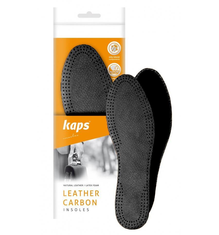 Kaps Leather Carbon Black - Шкіряні устілки для взуття, чорні