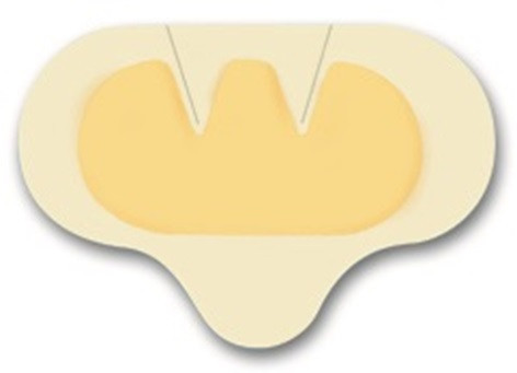 Hydrocoll Concave / Гидрокол гидроколоидная поглинаюча пов'язка на область ліктів і п'ят, 13,5 х 15 см