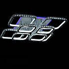 Біла LED люстра 482 Вт з кришталевим обрамленням і підсвічуванням основи 8 кольорів VL-L2649/4+4 RGB (WHITE), фото 4