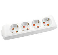 Колодки на 4 гнізда з заземленням Viko