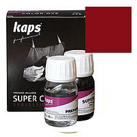 Краска для обуви + средство для подготовки к покраске Kaps Super Color + Preparer 25 ml 112 Red