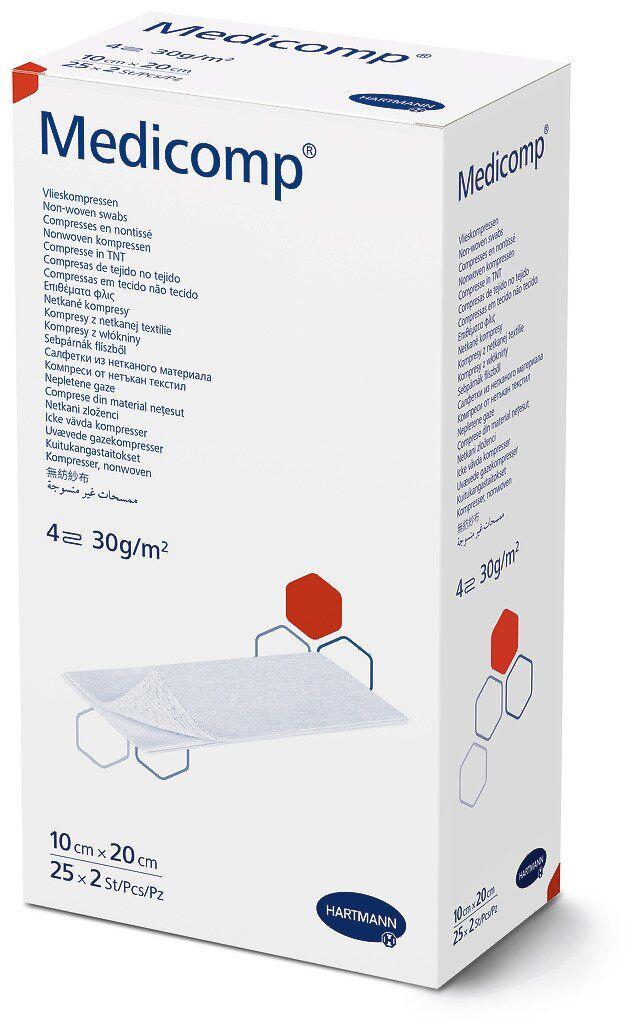 Medicomp 10 х 20 см - стерильні серветки з нетканого матеріалу 2х25шт