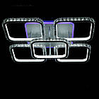 Біла LED люстра 358 Вт з кришталевим обрамленням і підсвічуванням основи VL-L2649/4+1 RGB LED (WHITE), фото 2