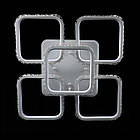 Біла LED люстра 358 Вт з кришталевим обрамленням і підсвічуванням основи VL-L2649/4+1 RGB LED (WHITE), фото 6