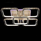 Біла LED люстра 358 Вт з кришталевим обрамленням і підсвічуванням основи VL-L2649/4+1 RGB LED (WHITE), фото 3