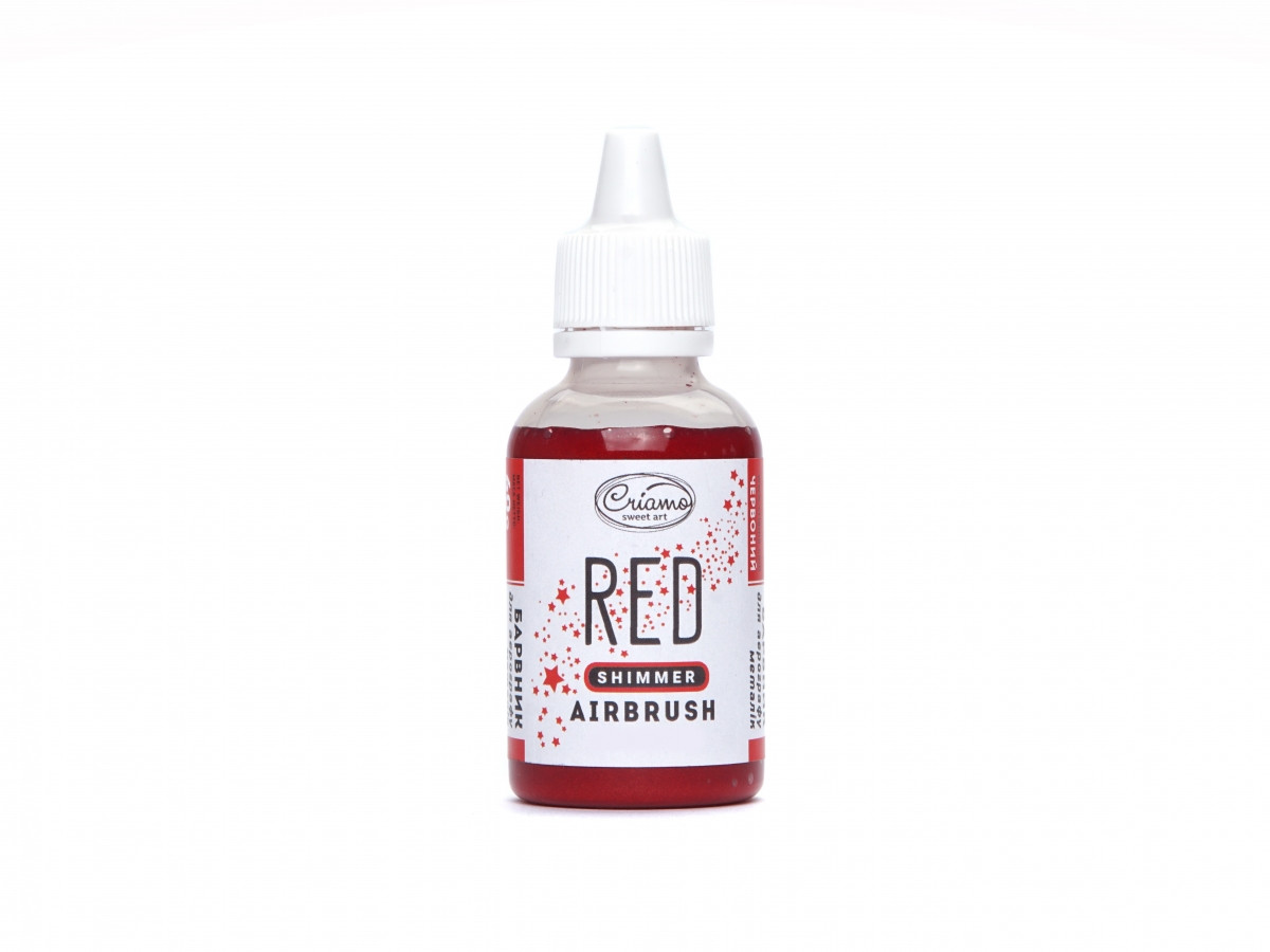 Барвник для аерографа Criamo Shimmer перламутровий Червоний 60 грам, фото 1