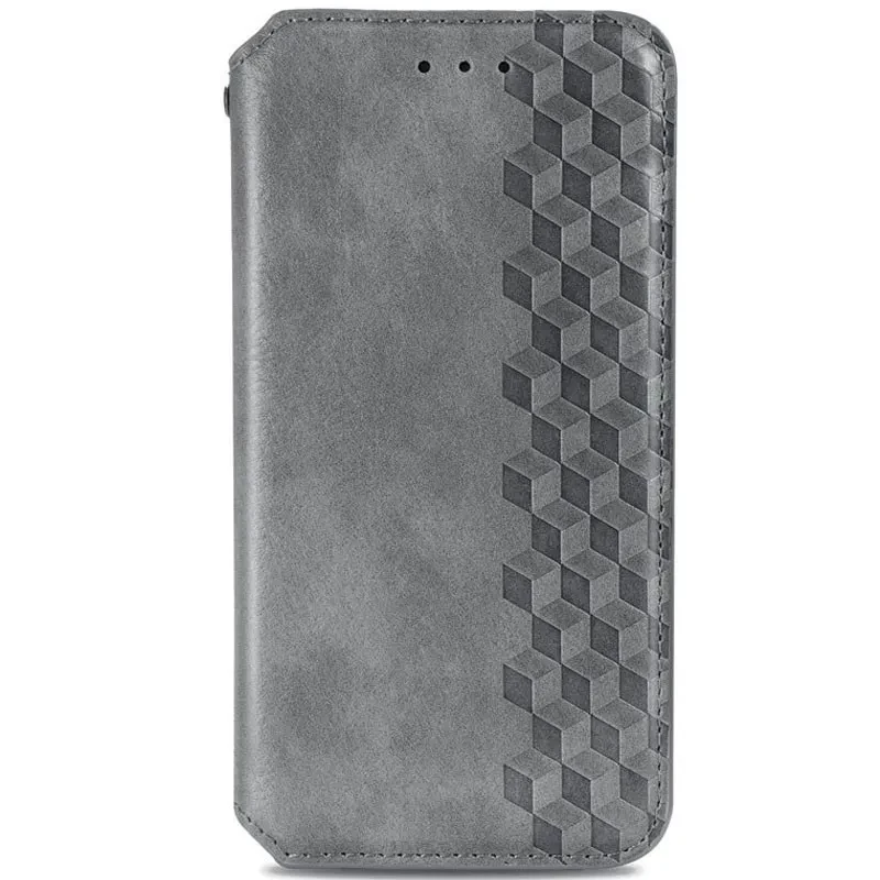 Samsung Galaxy A12 / M12 ( 41839_4 ) Серый кожаный чехол на самсунг а12 / м12