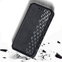 Samsung Galaxy A03s ( 50448_6 ) Черный кожаный чехол на самсунг а03с, фото 2