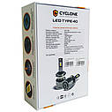 Лампа світлодіодна для фар CYCLONE LED H9 6000K 17500LM TYPE 40v2 2 шт комплект, фото 5