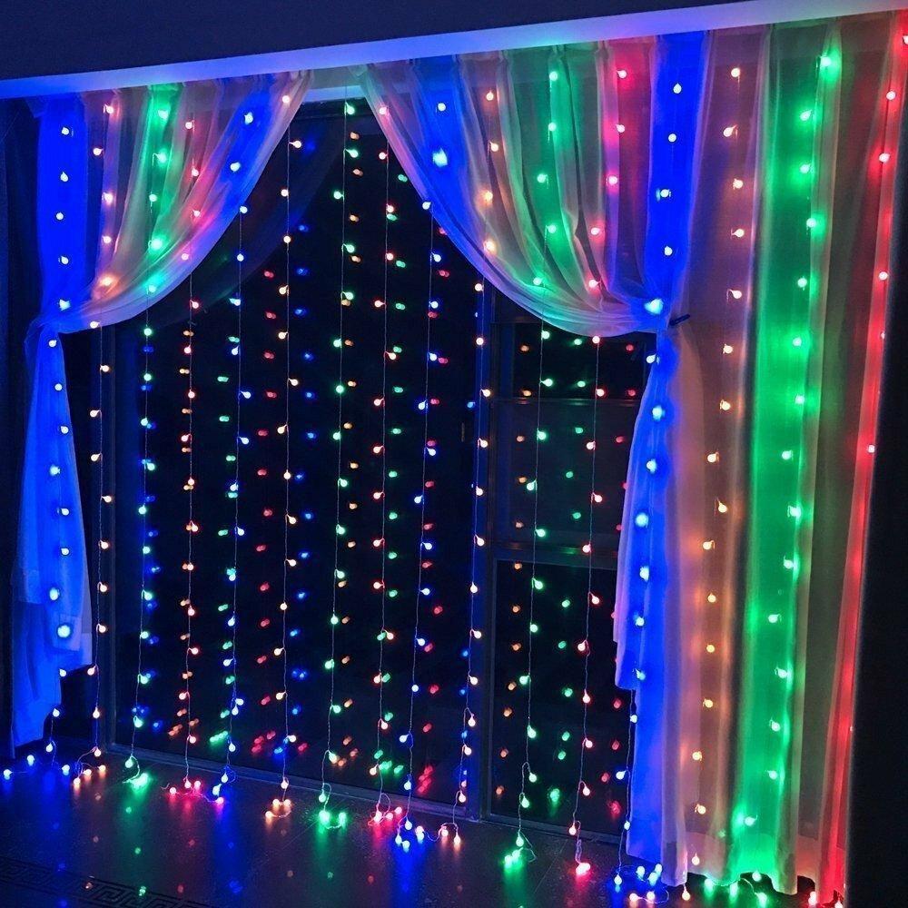 Гірлянда світлодіодна штора 420 Led різнокольорові лампочки 3*2,8